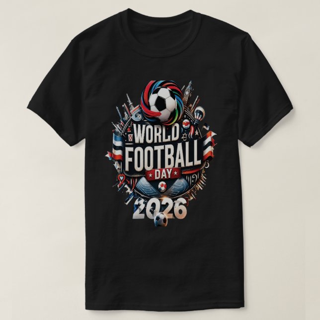 Welttag des Fußballs 2026 T-Shirt (Design vorne)