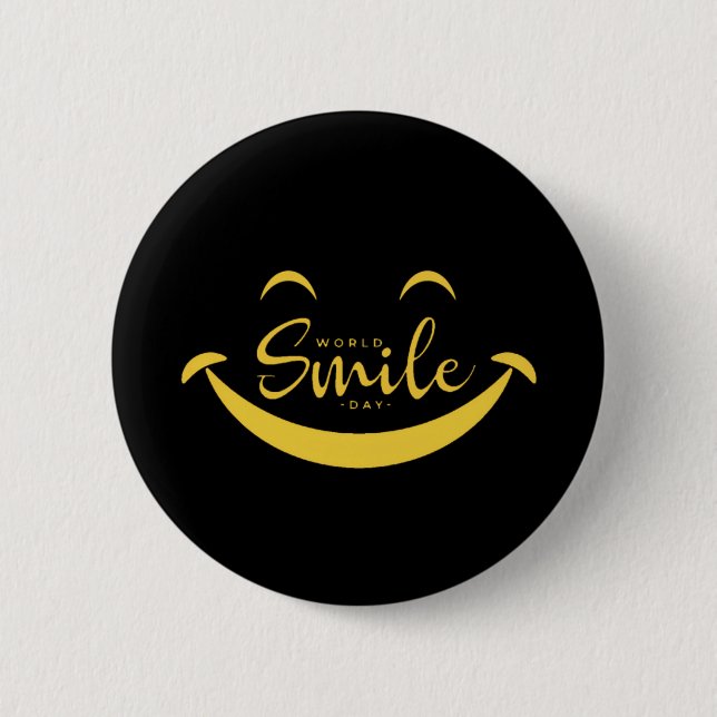 Welttag-des-Lächelns-Button Button (Vorderseite)