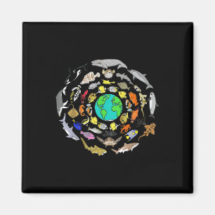 Welttag des Meereslebens am Welttag der Erde Magnet