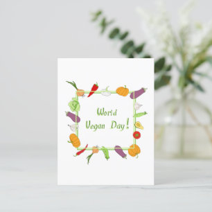 Welttag des Vegetarismus Minimalistisch Cute Postkarte