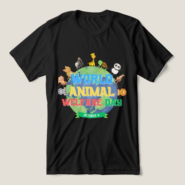 Welttag für Tierschutz 4. Oktober Tri-Blend Shirt (Design Vorderseite)