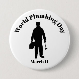 Welttagknopf - Silhouette Klempner Button