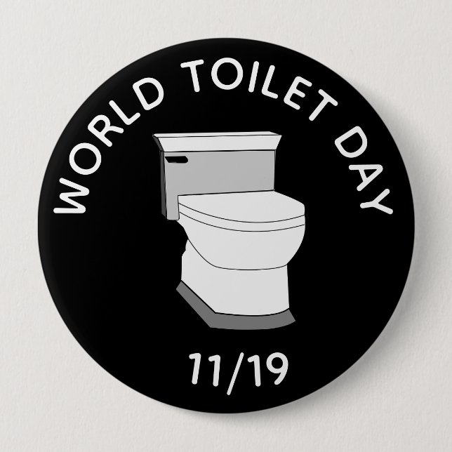 Welttoiletag 19. November Sonntag Button (Vorderseite)
