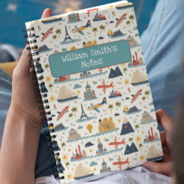 Welttournee und Reisen Kinder zurück zur Schule Notizbuch