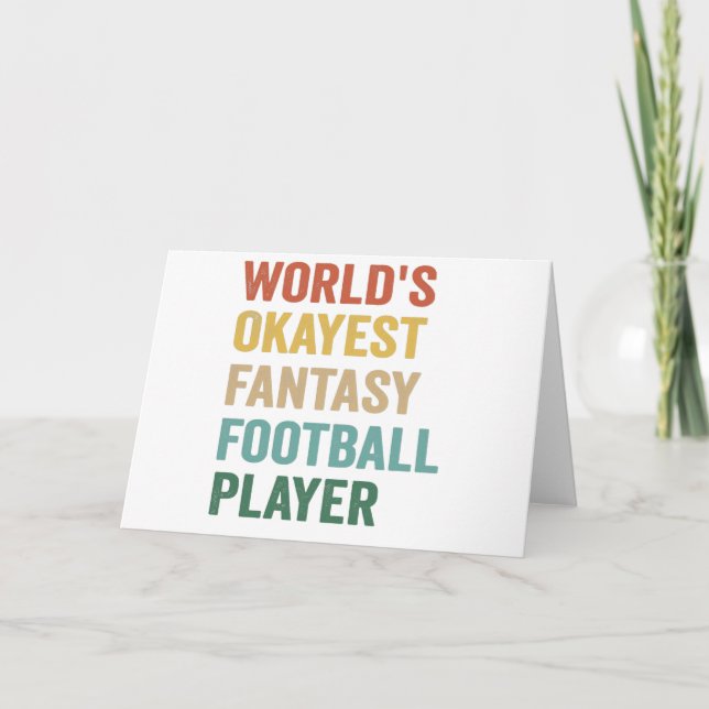 Welttreue Fantasy Football Spieler Funny Gift Karte (Vorderseite)