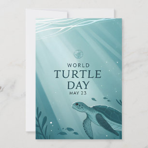 Weltturtteltag Unterwasser-Seeschildkröten-Kunst Feiertagskarte