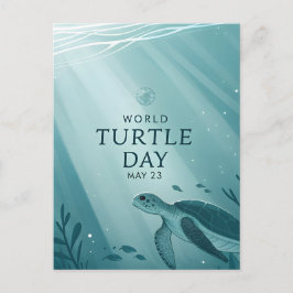 Weltturtteltag Unterwasser-Seeschildkröten-Kunst Postkarte