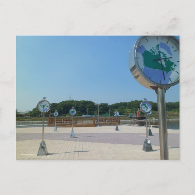 Weltuhren, Korea Postkarte (Vorderseite)