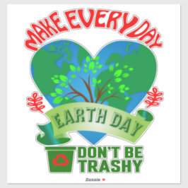 Weltumdrehungen um uns Behielt es Clean Large Viny Aufkleber