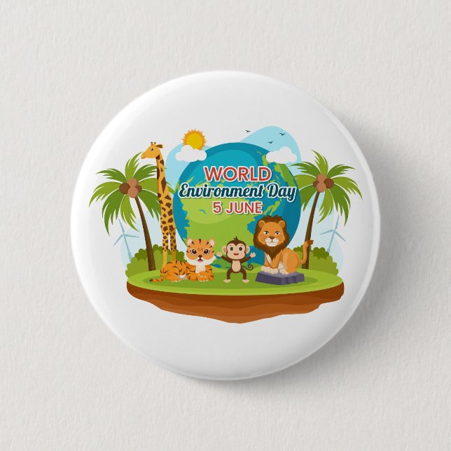 Weltumwelttag Löwenzwerge Jungtiere Button (Vorderseite)