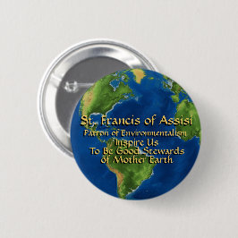 Weltumwelttag und St. Francis von Assisi Button