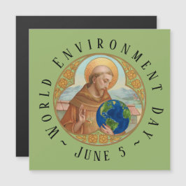 Weltumwelttag und St. Francis von Assisi Magnetkarte