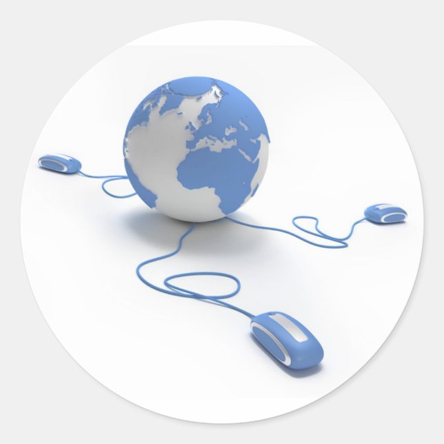 Weltverbindung Runder Aufkleber (Vorderseite)