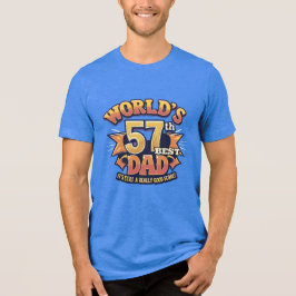 Weltweit 57.-bester Papa Tri-Blend Shirt