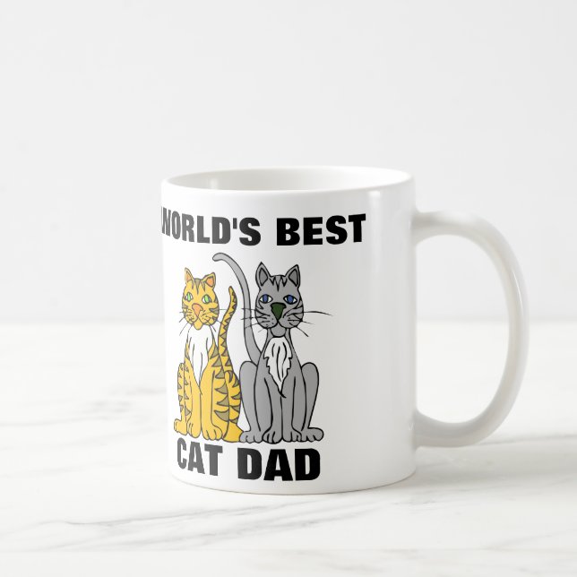 WELTWEIT BESTE CAT-VATER-Kaffeebecher Kaffeetasse (Rechts)