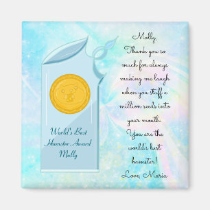 Weltweit beste Hamsterglas-Trophäe und Botschaft Magnet