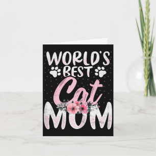 Weltweit beste Katzenmutter - Katzenliebhaberin lu Karte