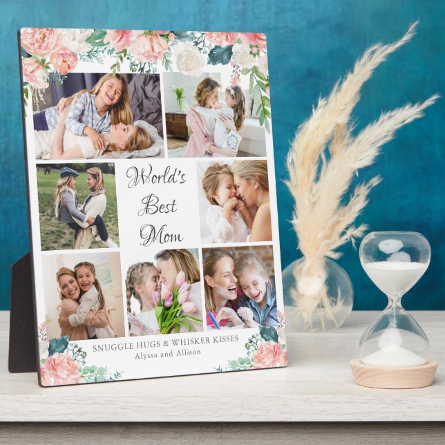 WELTWEIT BESTE MAMA Aquarellblume 7 Fotomaterial Fotoplatte (Seite)