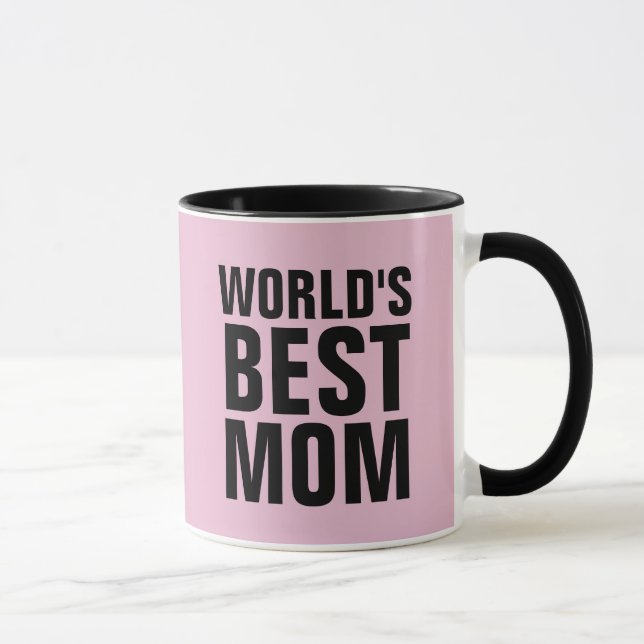 WELTWEIT BESTE MAMA KAFFEE-PINK-TASSE TASSE (Rechts)