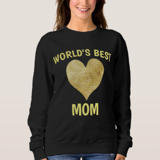 WELTWEIT BESTE MOM GLITZER HERZ T-SHIRTS