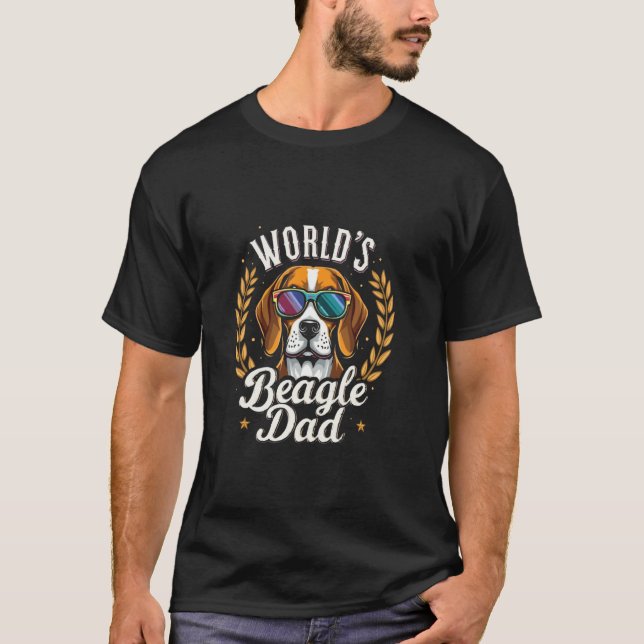WELTWEIT Bester Beagle-Vater Beagle-Vater-Geschenk T-Shirt (Vorderseite)