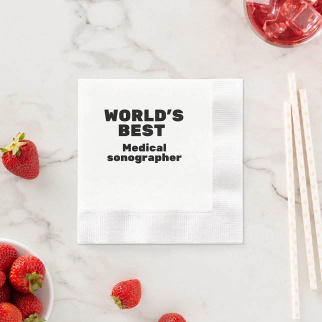 Weltweit bester Mediziner-Sonograf Serviette (Beispiel)