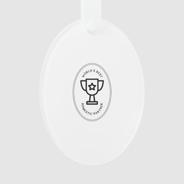 Weltweit bester Partner im Inland Ornament (Vorderseite)