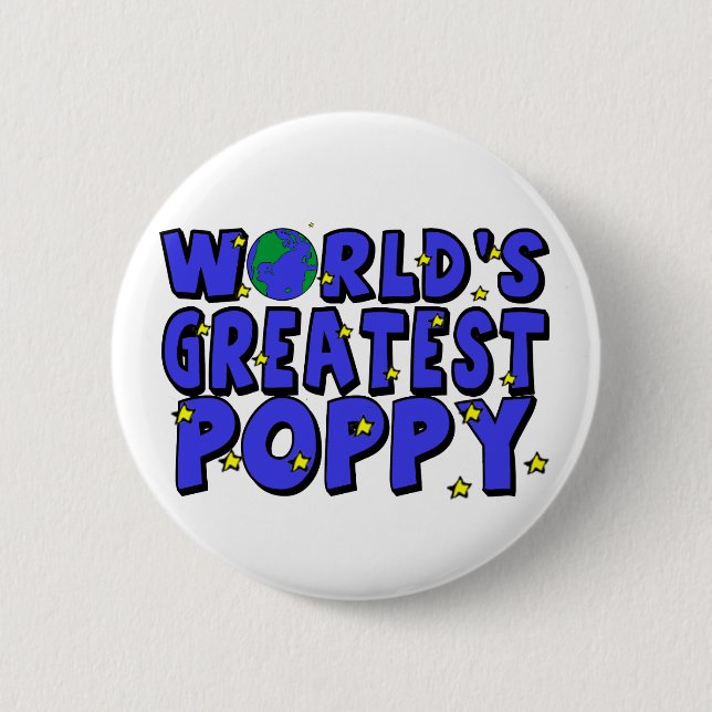 Weltweit bester Poppy Button (Vorderseite)