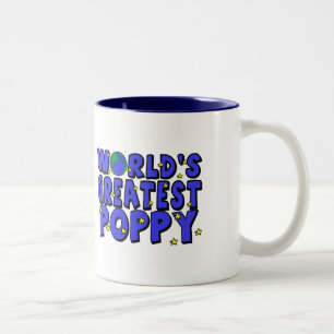 Weltweit bester Poppy Zweifarbige Tasse