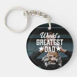 Weltweit Bester Vater Foto Vatertag Schlüsselanhänger