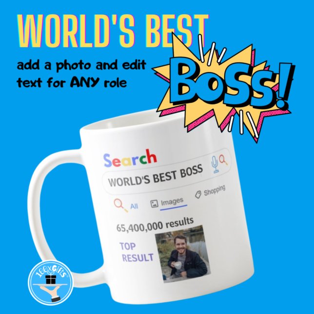 WELTWEIT BESTES BOSS - Funny Top Image Search Resu Kaffeetasse (Von Creator hochgeladen)