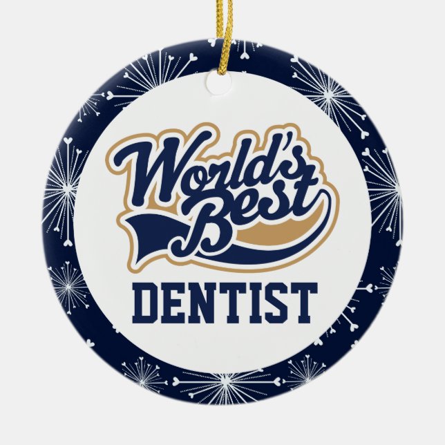 Weltweit Bestes Dentist-Geschenk Keramik Ornament (Vorne)