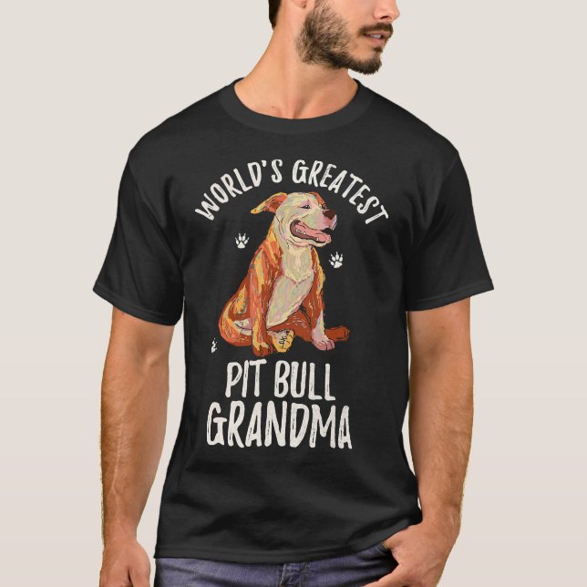 Weltweit Bestes Grubenbull Oma T-Shirt (Vorderseite)