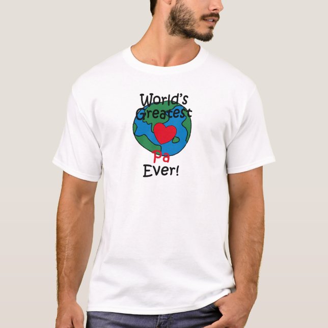 Weltweit Bestes Pa-Herz T-Shirt (Vorderseite)