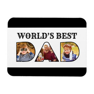 Weltweit bestes Vater-Zitat 3 - FotoCollage Magnet