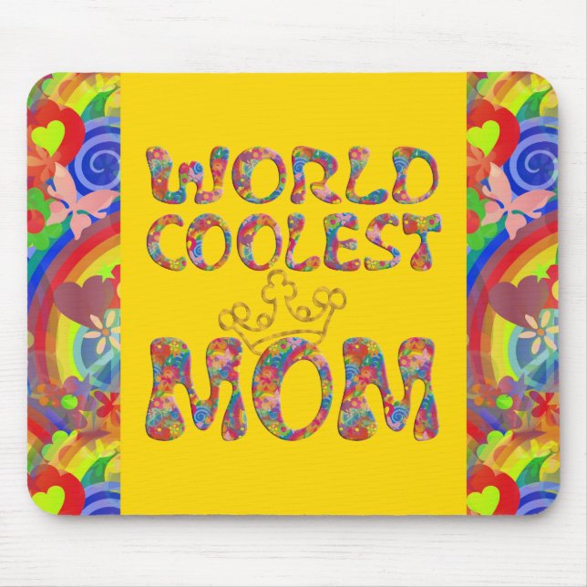 Weltweit Coole Mama | BLUME POWER Mousepad (Vorne)