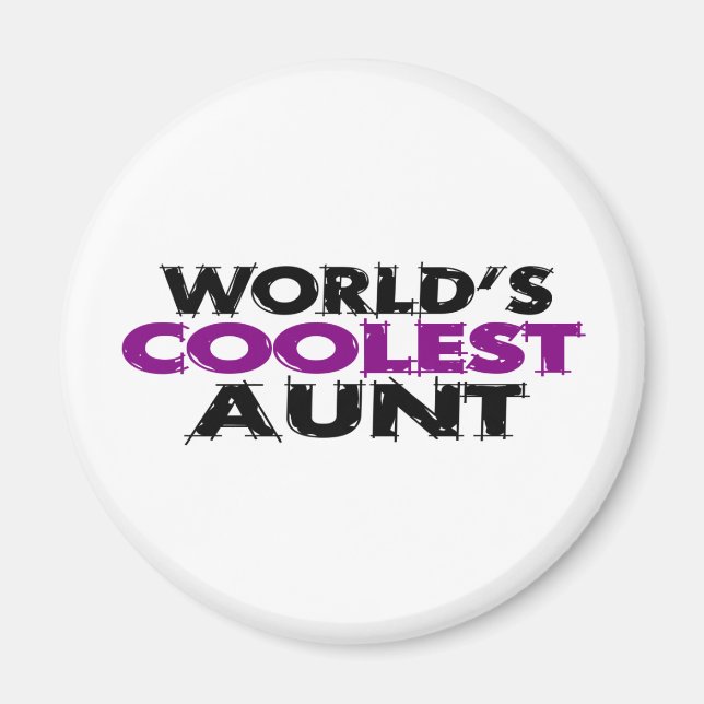 Weltweit Coole Tante Magnet (Vorne)