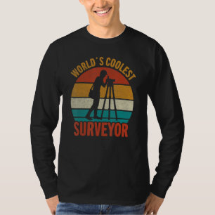 Weltweit Cooler Surveyor Surveyor Surveying Retro T-Shirt