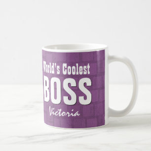 Weltweit Coolste BOSS Lila Steine Custom V21E Tasse
