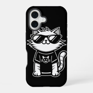 Weltweit coolste Katze mit Sonnenbrille Schwarz iPhone 16 Hülle