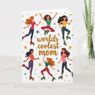 Weltweit coolste Mutter-Rollschuh-Karte Karte
