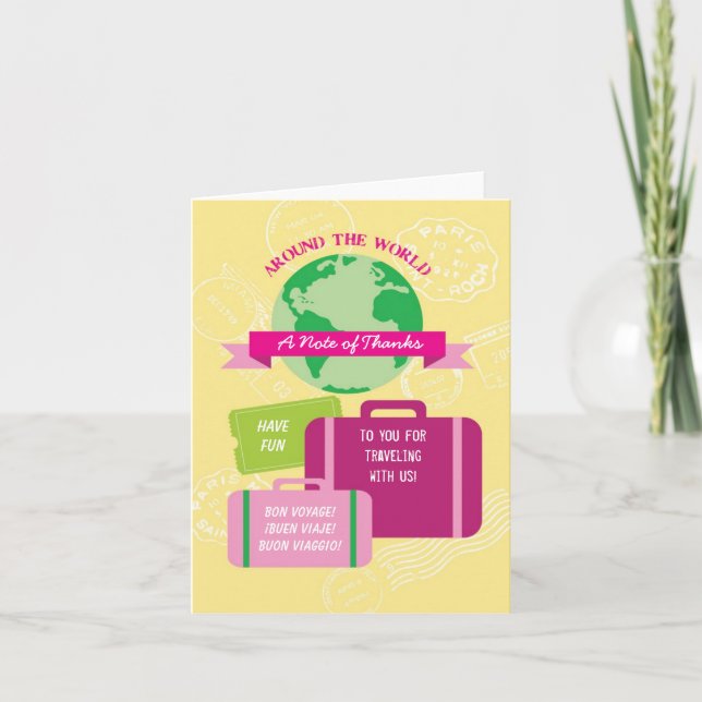 Weltweit Dankeschön Card Dankeskarte (Vorderseite)