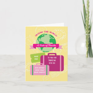 Weltweit Dankeschön Card Dankeskarte