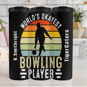 Weltweit der beste Bowling-Player Grafik Thermosbecher