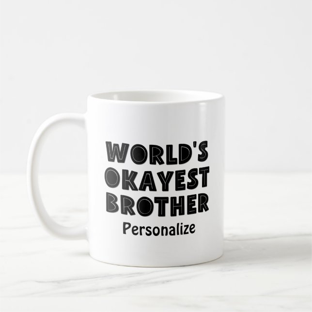 Weltweit der beste Bruder Personalisiert Kaffeetasse (Links)