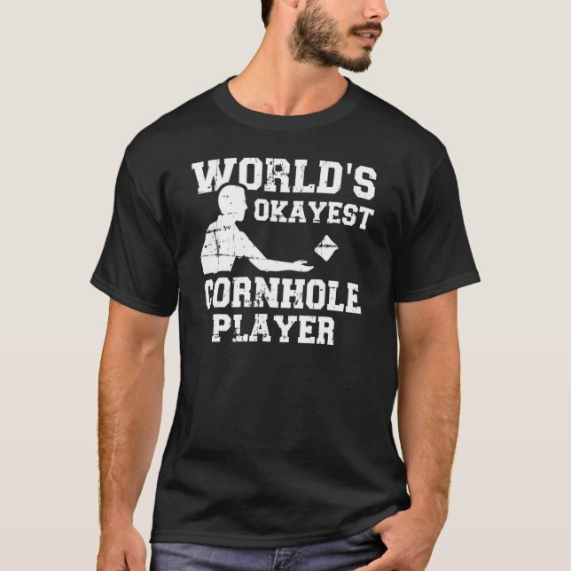 Weltweit der beste Cornhole Player T-Shirt (Vorderseite)