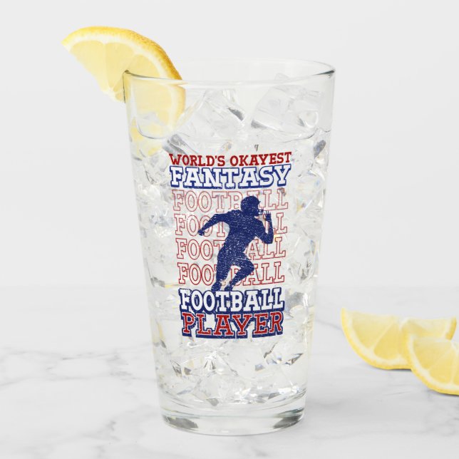 Weltweit der beste Fantasy Football Spieler USA Fa Glas (Vorderseite Ice)