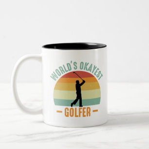 Weltweit der beste Golfer Zweifarbige Tasse