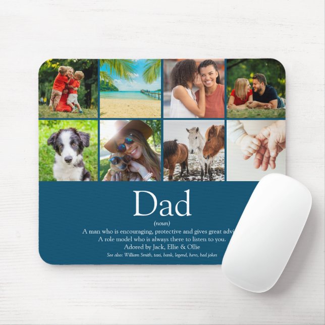 Weltweit der beste jemals Vater Definition 8 Foto  Mousepad (Mit Mouse)