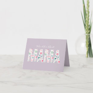 Weltweit der beste Mama Floral individualisierbare Karte